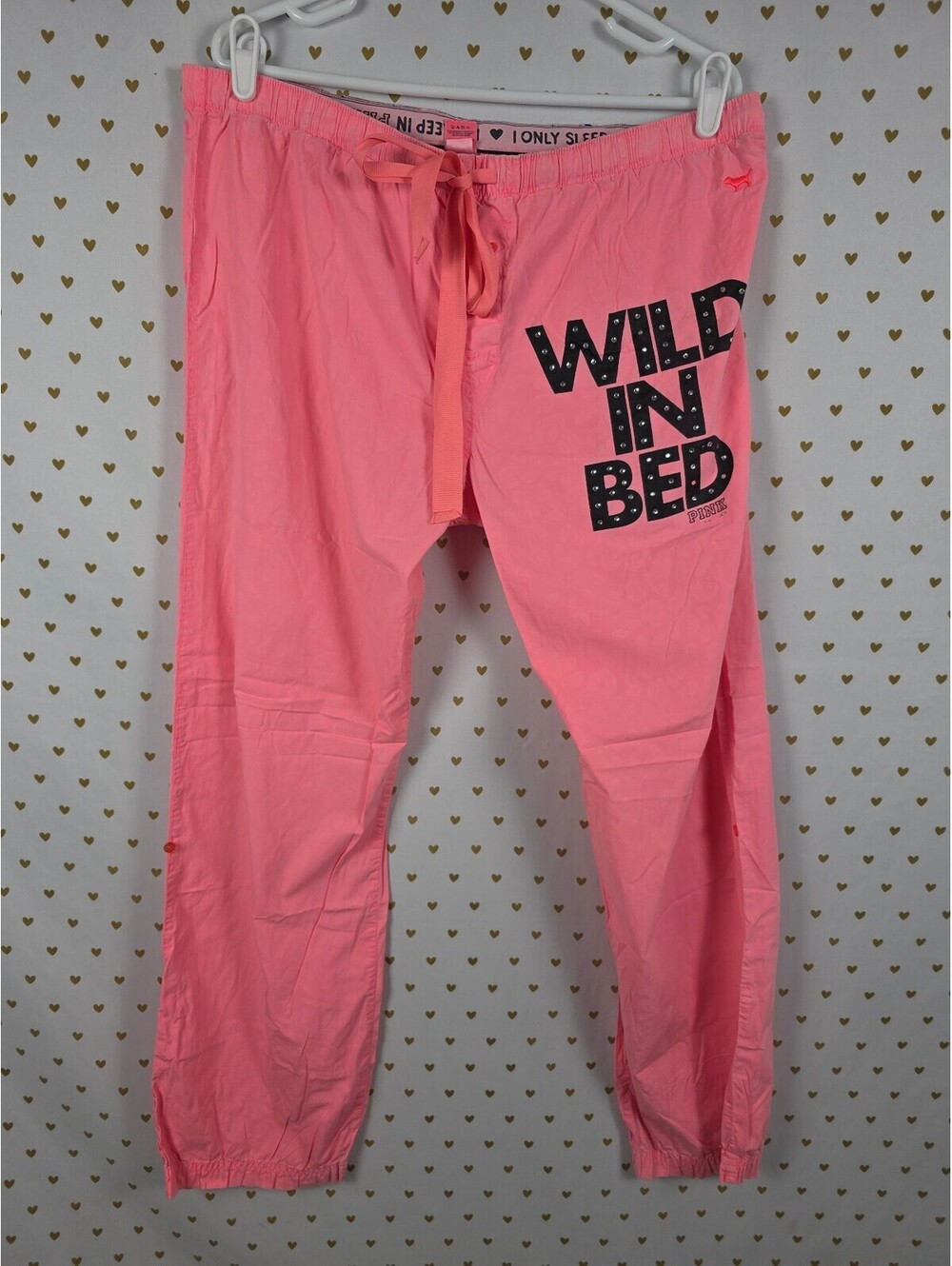 Vintage 2010 Victoria’s Secret PINK Wild In Bed BLING Pajama Pants – Size M
